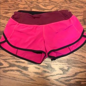 LuLulemon speed up shorts  size 2